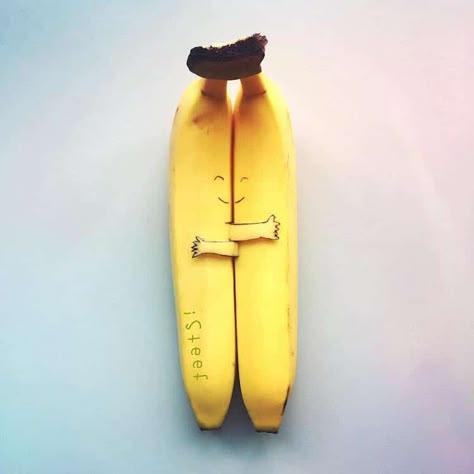 Fruit Doodle, Funny Fruit, Banana Art, Creative Illustration, Fruit Art, Food Humor, Creative Food, Funny Art, Life Photography