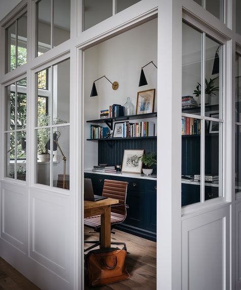 Katie Leclercq Design, Home Office With Window, Katie Leclercq, Home Office Nook, Library Rooms, Mercer Island, Study Nook, Interior Windows, Studio Interior