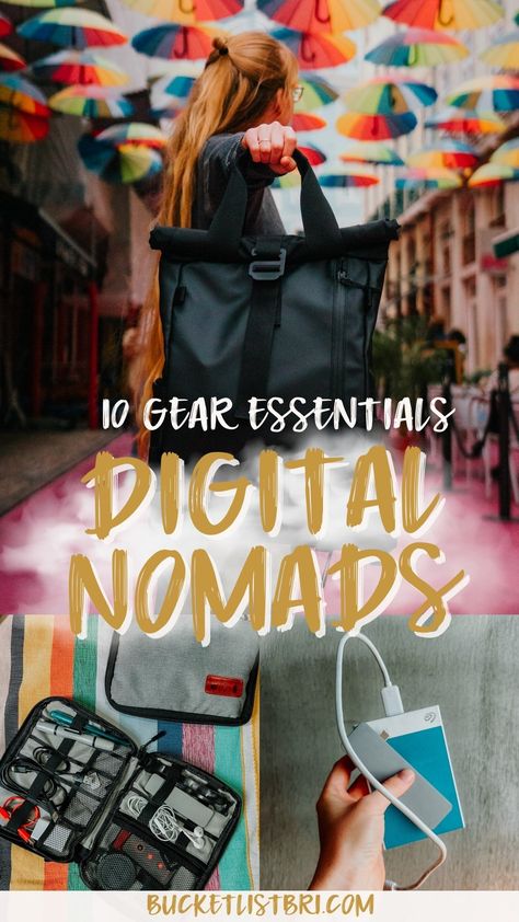 Looking to level up your digital nomad gear? If so, read this guide to find out the essentials for nomadic life and what equipment I use as a full-time nomad working online while traveling. Digital Nomad Essentials, Nomad Essentials, Buying A Business, Travel Accessories For Women, Luxury Travel Accessories, Nomadic Life, Backpacking Essentials, Travel Crossbody Bag, Digital Nomad Jobs