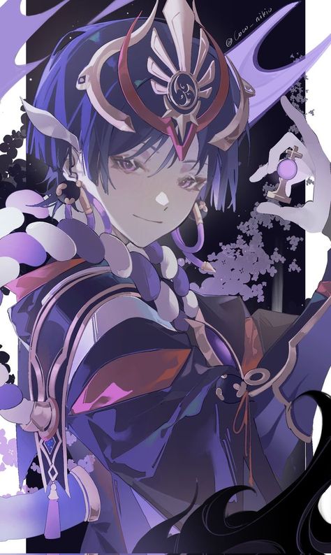 Scaramouche from Genshin Impact Wanderer Art, Anime Meme, Arte Fantasy, I'm A Simp, Cutie Patootie, Pretty Art, Anime Character, The Rock, Genshin Impact