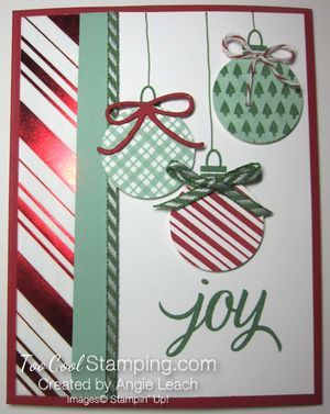 Stamped Christmas Cards, Christmas Card Ornaments, Simple Christmas Cards, Ornament Card, Handmade Christmas Card, Christmas Card Inspiration, Christmas Card Art, Homemade Christmas Cards, Stampin Up Christmas Cards