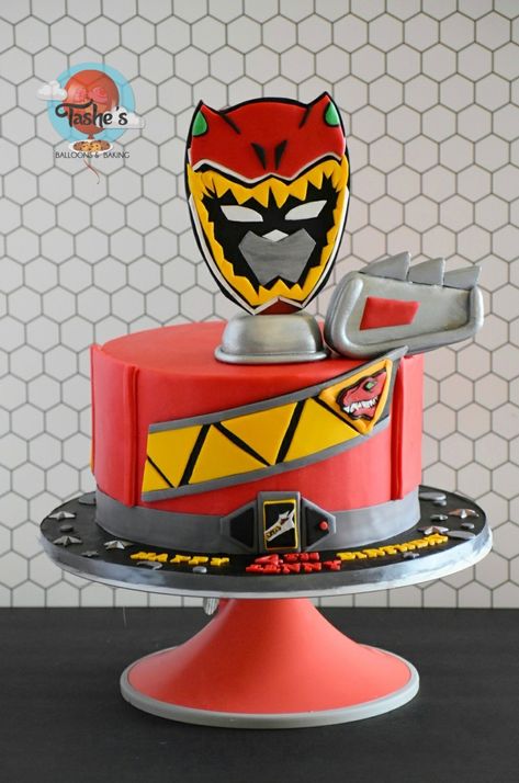 Gold Power Ranger Cake, Dino Fury Power Rangers Cake, Red Power Ranger Cake, Gold Power Ranger, Power Rangers Dino Charge Birthday, Cake Dino, Power Rangers Birthday Cake, Power Rangers Cake, Pj Masks Birthday Cake