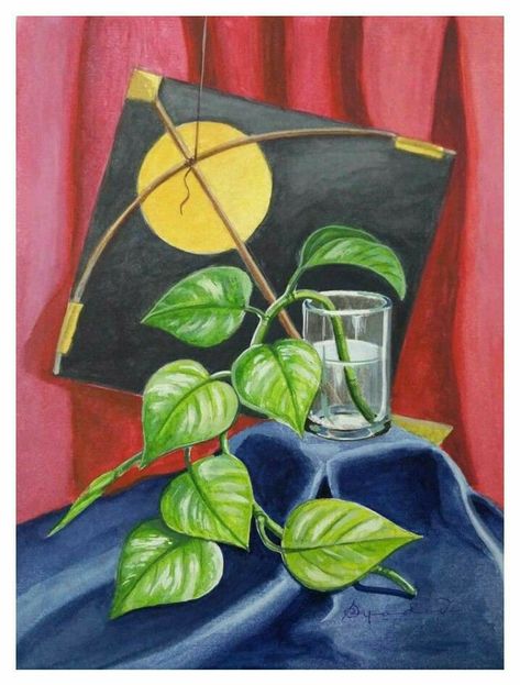 Still Life In Oil Pastels, Water Colour Still Life Drawing, Still Life Drawing Painting, Object Painting Still Life, Elementary Still Life, Intermediate Still Life Drawing, Still Life Drawing Watercolors, Still Lives Drawing, Still Life Drawing Colour