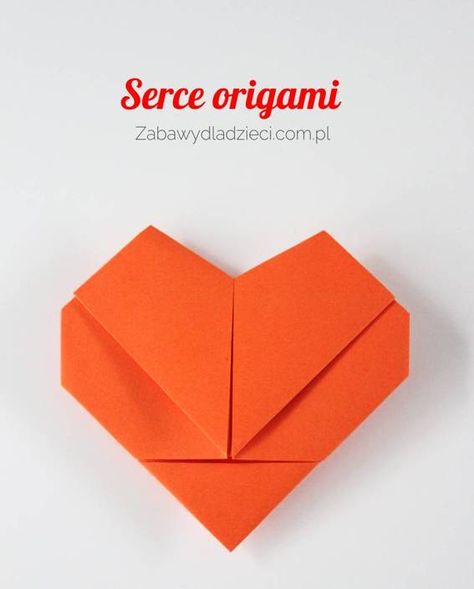 #coeurorigami #serceorigami #origamiheart #easyorigami #origamidladzieci #origamiforkids Origami Heart, Origami Easy, Origami