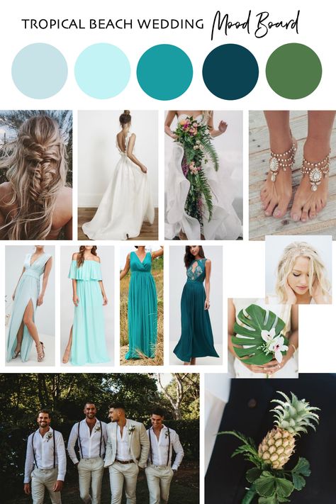 Bridesmaid Dresses Beach Wedding, Blue And Green Color Scheme, Bridesmaid Dresses Beach, Beach Wedding Colors Schemes, Beach Recipes, Beach Wedding Bridesmaid Dresses, Green Color Scheme, Beach Wedding Decorations Reception, Beach Wedding Bridesmaids