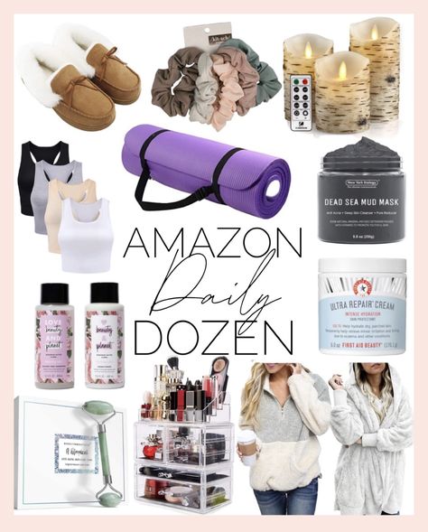 Amazon Daily Dozen 09/07 Gracefully Glam, Daily Dozen, Natural Shampoo And Conditioner, Winter Skincare, Winter Skin Care, First Aid Beauty, Natural Shampoo, Cozy Cardigan, Winter Trends