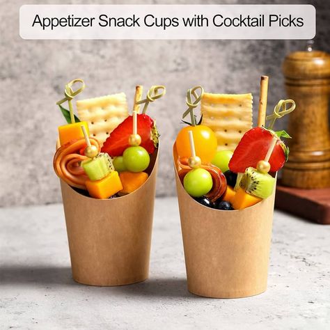 Cocktail Skewers, Charcuterie Cups, Snack Boxes, French Fry, Brown Kraft Paper, Brown Kraft, Skewers, Kraft Paper