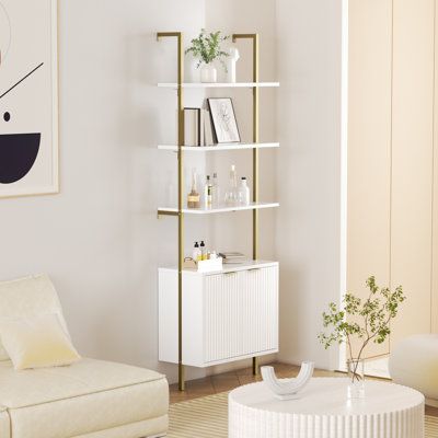 Tall Bookshelf, Tall Bookshelves, Ladder Storage, Ladder Bookshelf, Frame Structure, Ladder Shelf, Luxury Aesthetic, Display Shelf, Extra Storage Space