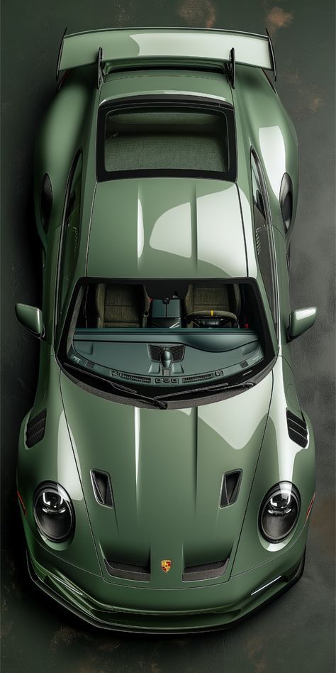 Olive Green Porsche, Green Porsche, Porsche Sports Car, Cool Car Pictures, Porsche Carrera, Classy Cars, Classic Porsche, Porsche Cars, Pretty Cars