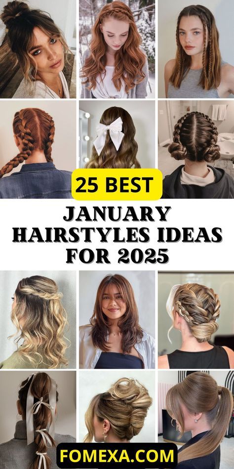 January Hairstyles, Popular Hairstyles For 2024, Low Buns, Double Buns, Cute Styles, Functional Style, Coloring Ideas, Winter Set, Trendy Winter