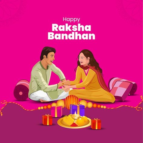 Brother And Sister Illustration, Indian Agriculture, Happy Raksha Bandhan, Brother And Sister Love, Environmental Concerns, Happy Rakshabandhan, Creative Poster, Beads Bracelet Design, Creative Poster Design