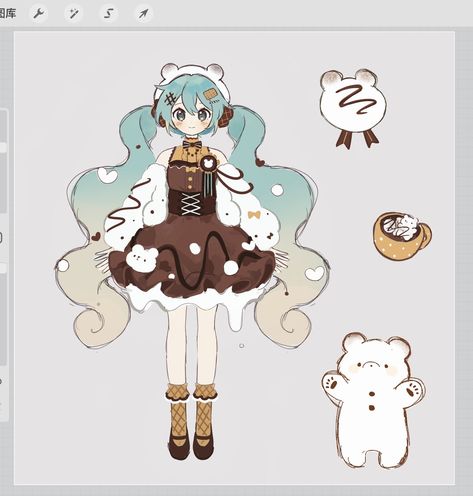 Miku Hatsune Chibi, Adopt Idea, Fancy Art, Art Tools Drawing, 캐릭터 드로잉, Poses References, Illustration Character Design, Character Design References, Anime Poses Reference