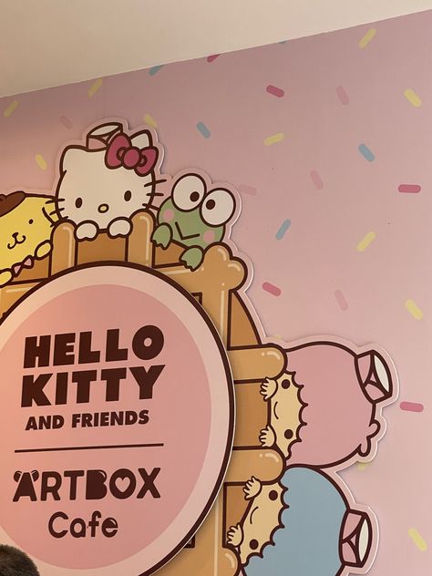 hello kitty artbox cafe brighton uk cute aesthetic sanrio Artbox Cafe, Sanrio Cafe, Cafe Hello Kitty, Aesthetic Sanrio, Friends Cafe, Kitty Cafe, Brighton Uk, Playlist Covers, My Dream Came True