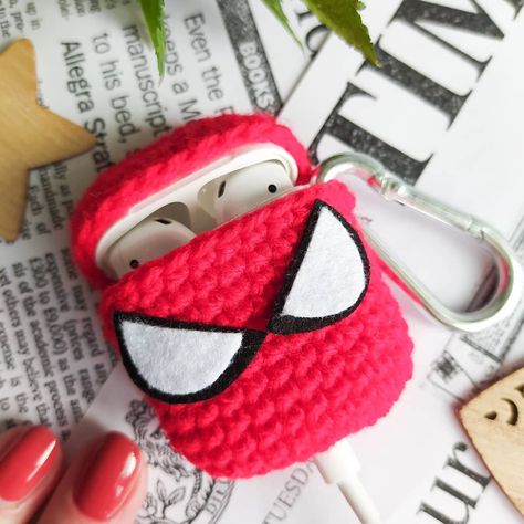 Crochet Airpods Case, Crochet Airpods, Crochet Apple, Airpod Max, Air Pod, Crochet Case, 7th Anniversary Gifts, Crochet Keychain Pattern, Crochet Stars