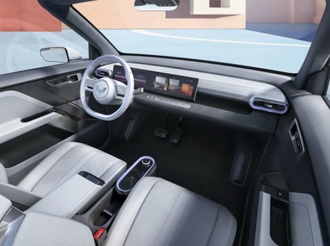 GM Wuling Hong Guang Mini EV Cabrio China Spaceship Interior Cockpit, Affordable Electric Cars, Car Interior Sketch, Spaceship Interior, Car Interior Design, Interior Sketch, Smart Fortwo, Car Sketch, Large Cars