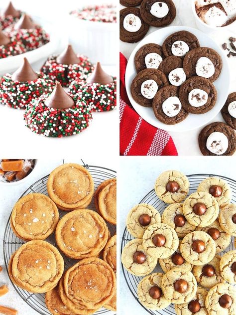 Best Christmas Cookies - Two Peas & Their Pod Two Peas And Their Pod Recipes Cookies, Two Peas In A Pod Cookies, Christmas Cookies To Make, Peanut Blossom Cookies, Chocolate Kiss Cookies, Andes Mint Cookies, Peanut Blossoms, Cookies To Make, Hot Cocoa Cookies