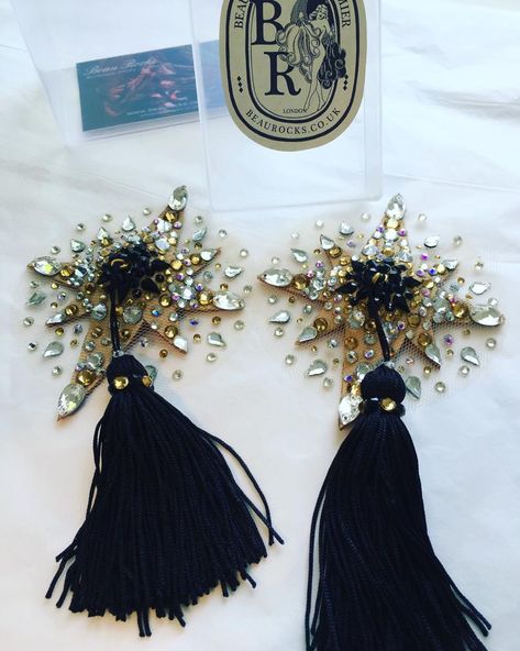 Tassel Pasties, Rhinestone Pasties, 8 Point Star, Burlesque Outfit, Black Rhinestone, Gold Stars, Dance Costumes, Photoshoot Ideas, Skin Tones