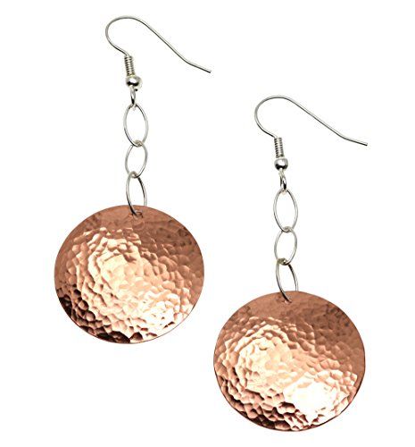 Hammered Copper Disc Earrings By John S Brana Handmade Jewelry Durable Copper Earrings >>> Click image to review more details. 7 Year Anniversary Gift, Copper Earrings Handmade, 7th Wedding Anniversary, Award Winning Jewelry, Copper Anniversary, 7th Anniversary Gifts, Designer Handmade Jewellery, Chic Earrings, Disc Earrings