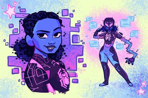 xeebs | ART ACC on Twitter: "pretty pixel girl 👾🕷️ #AcrossTheSpiderVerse #spiderbyte #MargoKess https://t.co/fOAn0eRGGE" / Twitter Spiderverse Fanart, Pixel Girl, Spider People, Image Spiderman, Spiderman 3, Spiderman Artwork, Spider Art, Marvel Spiderman Art, Spiderman Art