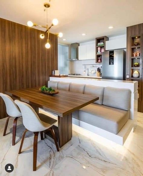 Desain Pantry, Small Apartment Interior, Dinning Room Design, Dining Room Combo, House Design Kitchen, Dehradun, Home Design Living Room, Dining Nook, Kitchen Design Ideas