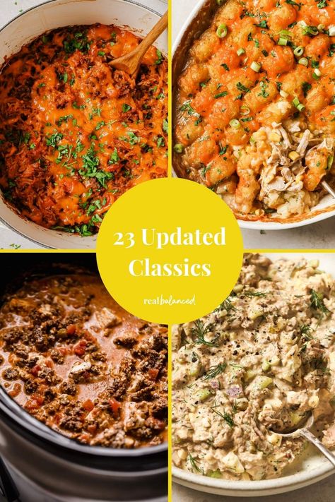 Updated classics are like those childhood favorites you loved, but now they come with a little extra flair. These recipes are great for when you want to feel like a kid again without actually having to revert to eating plain old PB&J every day. Think of them as the grown-up versions of your go-to comfort foods, except now you can appreciate them with a more refined palate — or at least pretend to. Childhood Favorite Foods, Shake And Bake Pork, Bacon Fried Cabbage, Fresh Corn Salad, Chicken Caesar Pasta Salad, Taco Soup Crock Pot, Cabbage And Sausage, Italian Sausage Soup, Chicken Pot Pie Soup