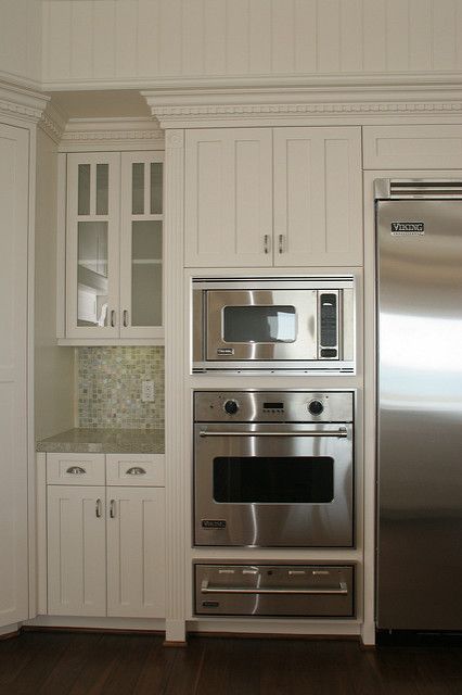 Built-in Oven | View more photos and ideas at wlrubottom.com… | Rubottom Cabinets | Flickr 27 Inch Wall Oven, Built In Oven And Microwave Cabinet, Built In Oven And Microwave, Built In Oven Ideas, Oven And Microwave Built In, Galley Style Kitchen, Kitchen Surfaces, Victorian Kitchen, Kitchen Redesign