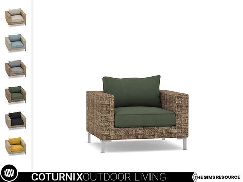 Sims Outdoor Furniture, Sims 4 Recliner Chair, Sims 4 Cc Living Chair, Chairs Sims 4 Cc, Sims 4 Outside Furniture, Sims4 Cc Chair, Sims 4 Chairs Cc, Sims 4 Outdoor Furniture, The Sims Resource Decor