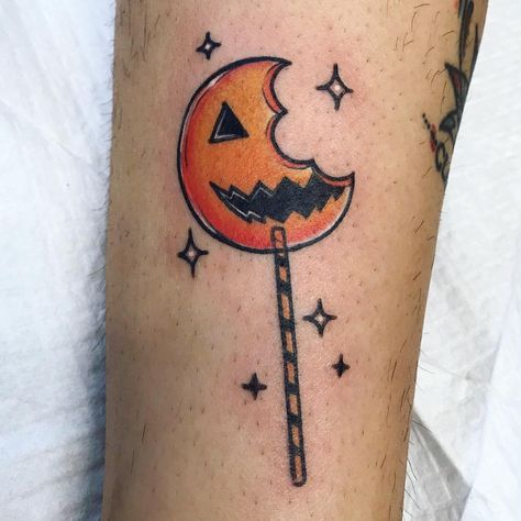 Trick R Treat Lollipop, Trick R Treat Tattoo, Lollipop Tattoo, Redemption Tattoo, Lantern Tattoo, Sam Trick R Treat, Ancient Tattoo, Wild Tattoo, Hip Tattoos Women