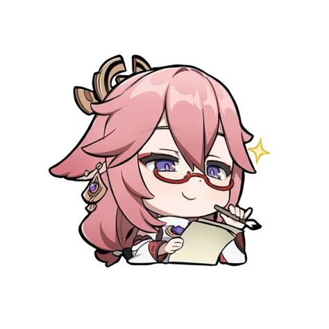 genshin chibi sticker emote yae miko widget <3 Genshin Stickers, Genshin Chibi, Miko Genshin Impact, Miko Genshin, Impact Report, Yae Miko, Chibi Characters, Anime Stickers, Cute Chibi