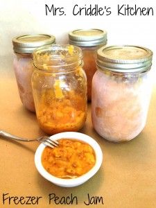 Freezer Peach Jam (Sugar Free) - E meal - Mrs. Criddles Kitchen Peach Freezer Jam, Sugar Free Jam, Trim Healthy Momma, Freezer Jam, Trim Healthy Mama Recipes, Mama Recipe, Thm Desserts, Peach Jam, Thm Recipes