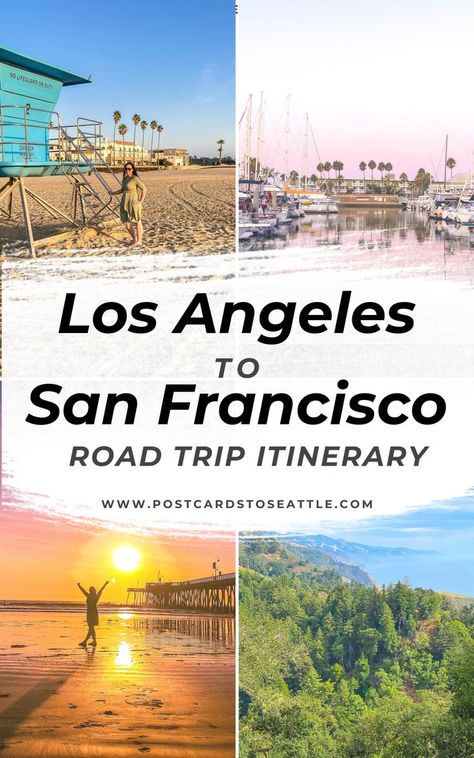 Looking for a California road trip? Check out this Los Angeles to San Francisco road trip itinerary that takes you along Big Sur! #californiaroadtrip #roadtrips #losangeles #bigsur #pismobeach #carmel #santabarbara via @pstcrds2seattle Los Angeles Road Trip, San Francisco Road Trip, California Road Trip, California Travel Guide, Usa Destinations, Usa Trip, California Trip, The Oregon Trail, Nevada Travel