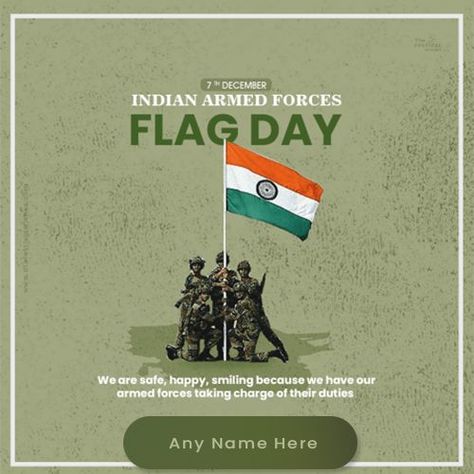 Armed Forces Flag Day 2021 Images Download With Name Flag Day India, Indian Armed Forces Flag Day, Armed Forces Flag Day, Indian Armed Forces, Indian Navy Day, Indian Army Special Forces, 2024 Images, 7 December, Navy Day