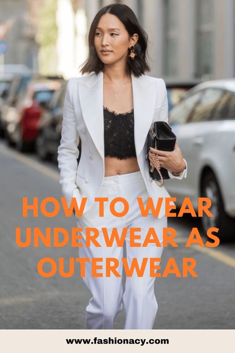 How to Wear Underwear as Outerwear Lingerie As Outerwear, Revealing Outfits, Bodysuit Lingerie, Fashion Tips For Women, How To Look Classy, Classic Outfits, Stylish Outfits, Night Out, Lingerie