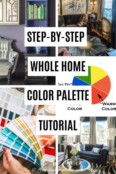 step-by-step whole home color palette tutorial Color Palette Tutorial, Whole Home Color Palette, Happy Color Palette, Diy Glam Decor, Whole House Color Scheme, Interior Paint Color Palette, Home Color Palette, Interior Paint Colors Schemes, Bright Interior