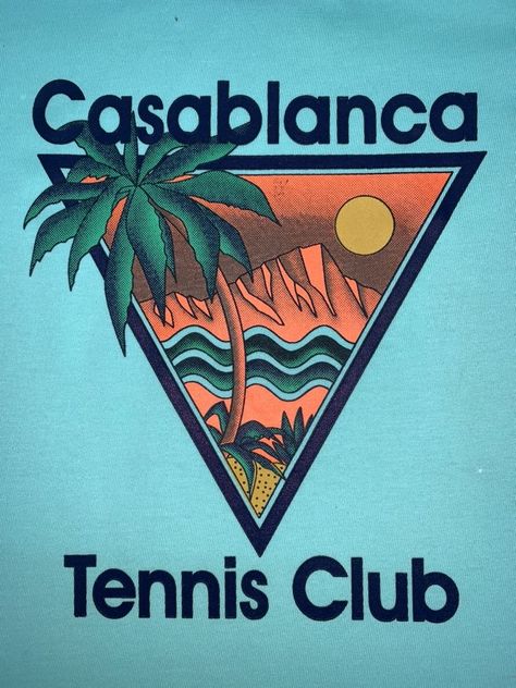 Casablanca Logo Design, Casablanca Brand, Casablanca Tennis Club, Photo Gifts Diy, Branded Pins, 3d Logo Design, Tennis Club, Shirt Design Inspiration, Tennis Clubs