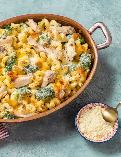 Recette de macaroni au fromage, poulet et brocolis Macaroni