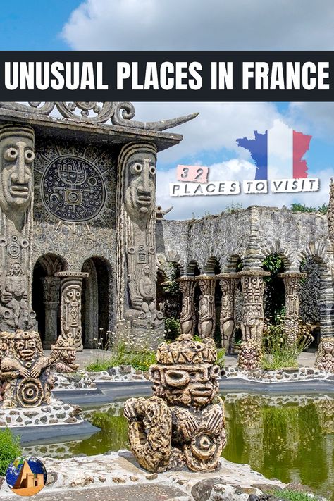 Unusual places in France Best Places To Visit In France, Creepy Travel Destinations, Weird Places Around The World, Unusual Things To Do In Paris, Underrated Places In Europe, Things To Do In France, Weird Places, Roadside Attractions Weird, Europe Trips