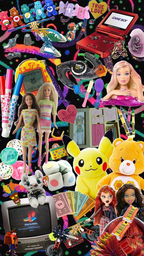 90's - 2000's nostalgia Late 90s Early 2000s Nostalgia, 90s Stuff Nostalgia, 2000s Collage, Birthday Y2k, Kids Nostalgia, Y2k Theme, 90s Culture, Nostalgia Childhood, 25th Bday