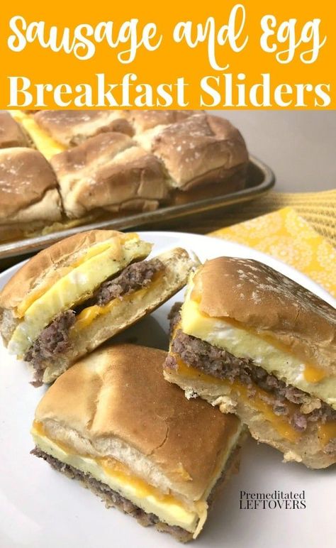 Breakfast Sliders Make Ahead, Make Ahead Breakfast Sliders, Sausage And Egg Breakfast, Breakfast Sliders, Breakfast Favorites, Breakfast Slider, Breakfast Sandwich Recipes, Breakfast Oatmeal Recipes, Make Ahead Breakfast Sandwich