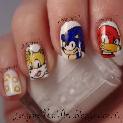 Jessjane07: Sonic The Hedgehog Nail Art! Hedgehog Nail Art, Sonic Nails, Cute Nail Colors, Fingernail Designs, Popular Nail Designs, Christmas Nail Art Designs, Girls Nails, Nail Brushes