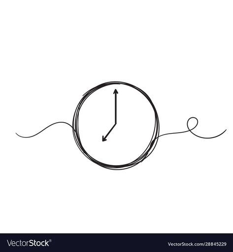 Time Icon Clock, Clock Line Art, Clock Sketch, Drawing Clock, Dream Photoshoot, Simple Draw, Clock Drawings, Dibujo Simple, Line Doodles