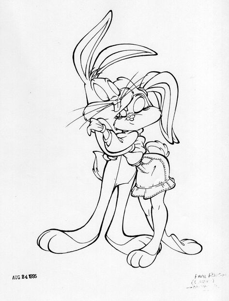 Lola Merch Pic 3 BUGS BUNNY by guibor on DeviantArt Bunny In Love, Bugs Bunny And Lola, Bugs Bunny Drawing, Bugs And Lola, Drawings For Boyfriend, Bunny Tattoos, Lola Bunny, Old School Cartoons, Chicano Drawings