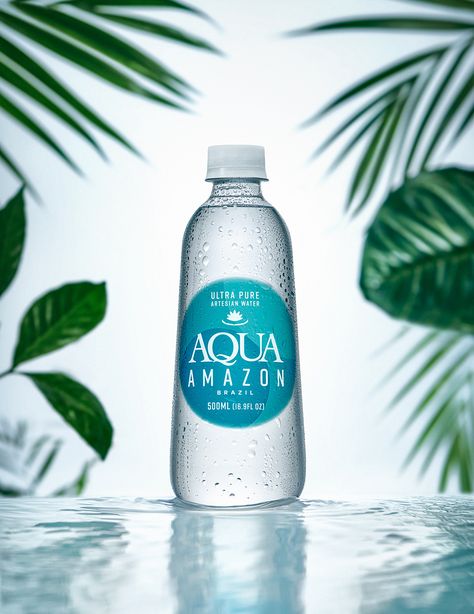 Water Bottle Label Design, Cocktail Drinks Alcoholic, Water Packaging, Nikon D850, Drinks Packaging Design, Bottle Design Packaging, Water Poster, Water Branding, Agua Mineral