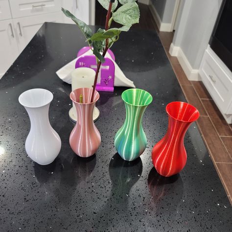 Elegant Vase, Elegant Vases, Pick A Color, Rose Vase, 3dprinting Design, The Reflection, Biodegradable Plastic, Grandma Gifts, Bud Vases