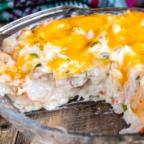 Crab Casserole Recipe - 100kk Recipes Surimi Recipes Dinners, Shrimp And Crab Casserole Recipes, Crabmeat Casserole Recipes, Mock Crab Recipes, Crab Casserole Recipes, Crab Cake Casserole, Artificial Crab Meat Recipes, Cheesy Crab Casserole, Crabmeat Casserole