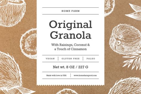 Granola Packaging, Homemade Cereal, Graphics Template, Honey Packaging, Coffee Label, Jar Packaging, Branding Design Packaging, Packaging Stickers, Food Packaging Design