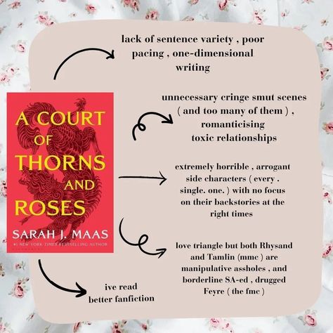 popular books I did not finish and why I do not like them !! ( PLEASE DON'T HATE ME FOR THIS ) book #1 ------------- ACOTAR by Sarah J. Maas 🌃 dnf'ed at "ACOWAR" book #2 ------------- RED QUEEN by Victoria Aveyard ⚡ dnf'ed at "King's Cage" book #3 ------------- THE SELECTION by Keira Cass 🍂 dnf'ed at "The Elite" tags : #books #bookstagram #bookreviews #bookrecommendations #keiracass #sarahjmaas #bookrecs #fyp #foryou #trending #books #relatablememes #opinion #review #booktok #dnf ... Reading Slump, Victoria Aveyard, Trending Books, Red Queen, Sarah J Maas, Popular Books, Sarah J, Toxic Relationships, Book Review