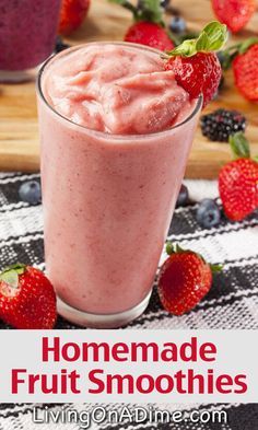 Homemade Fruit Smoothies, Apricot Smoothie, Homemade Smoothies, Smoothie King, Morning Smoothie, Easy Smoothie Recipes, Strawberry Smoothie, Easy Smoothies, Fruit Smoothie Recipes