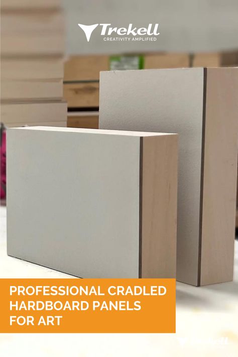 Our cradled hardboard panels are the perfect surface for creating professional-grade art. The durable hardboard is cradled with a sturdy frame, providing a stable base for painting, drawing, or mixed media projects. The smooth surface is perfect for fine details and the cradled design ensures your artwork will stay secure. Elevate your creations with our optimized cradled hardboard panels. Handcrafted Art, Mixed Media Projects, Painting Drawing, Panel Art, Wood Paneling, Art Lessons, Art Supplies, Mixed Media, Abstract Art