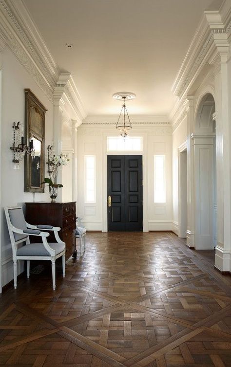 macadameia Gothic Formal, Parquetry Floor, Wood Floor Pattern, Wood Floor Design, Hardwood Floor Colors, Wood Parquet Flooring, Doors And Floors, Wood Parquet, Hill Interiors